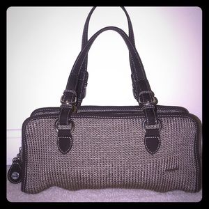 The Sac purse tan with brown accents